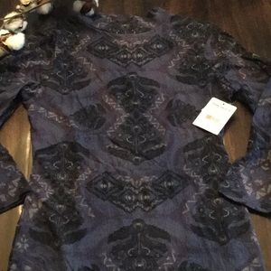 NWT Free People Size XS Blue Tunic Shirt